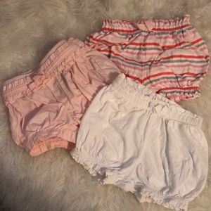 Three Baby Gap Bloomers. 6-12mo. Like New!
